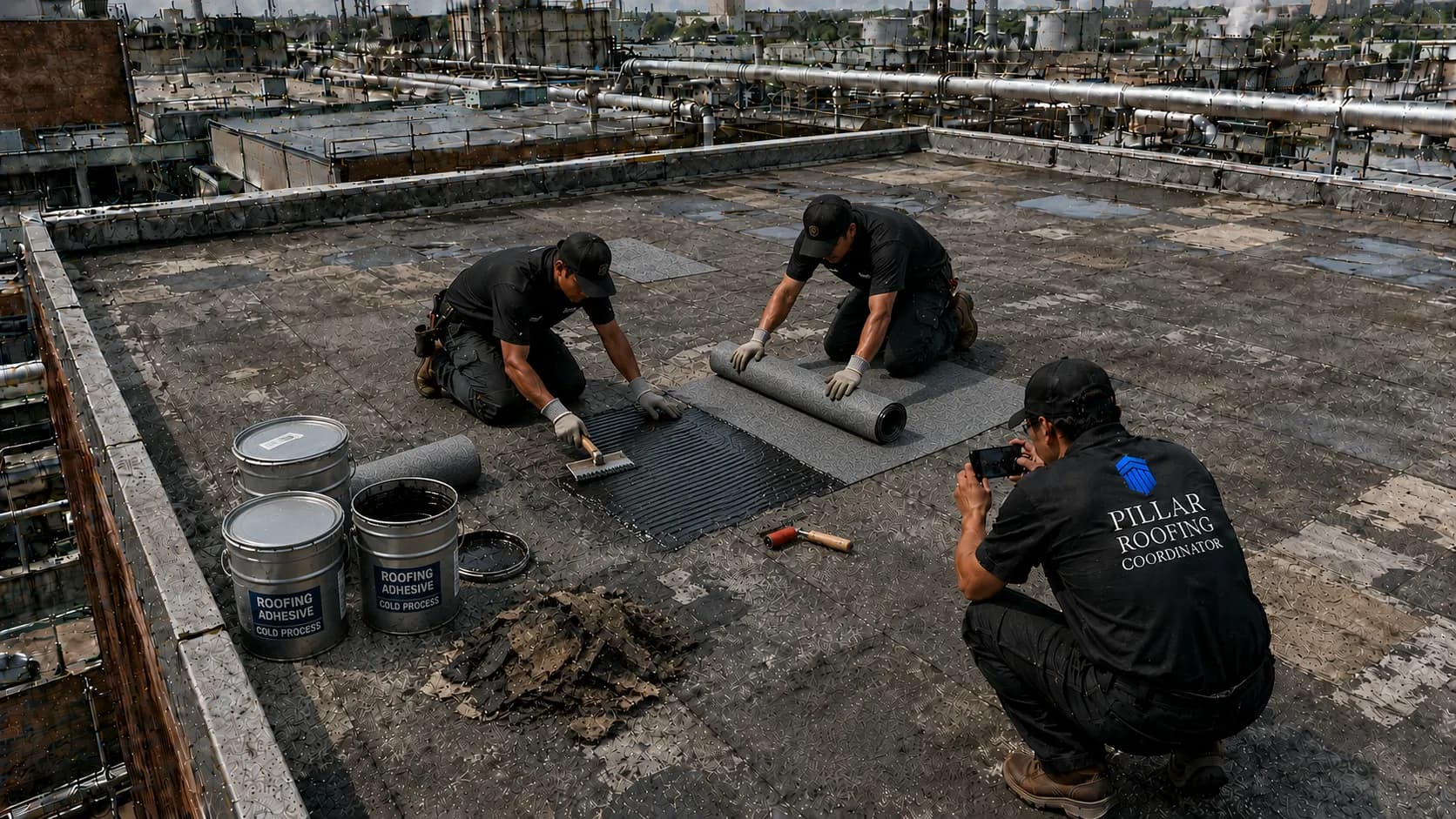 Old Membrane Roof Repair
