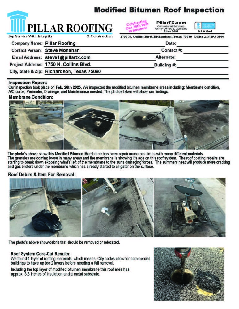 Mod-Bit Roof Inspect 