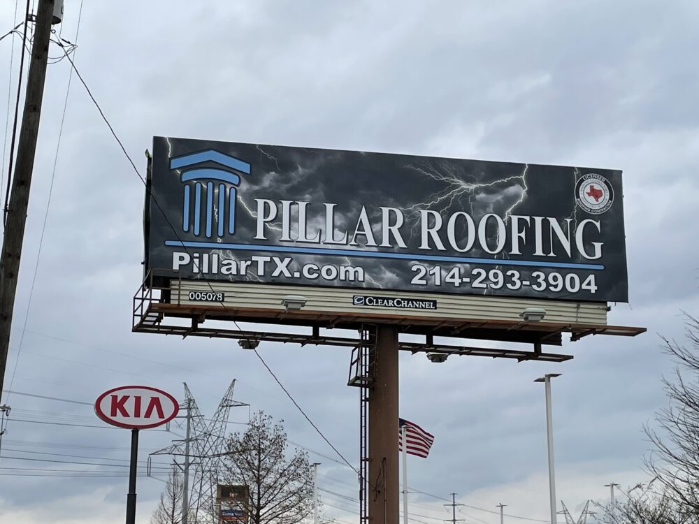 Pillar Roofing Billboard